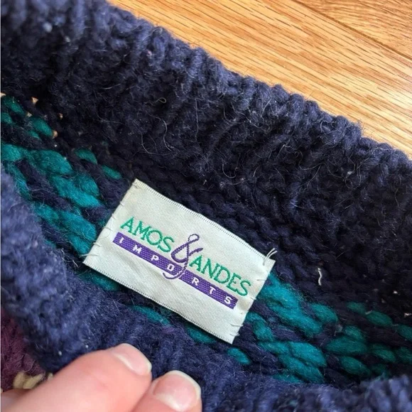 Vintage 90’s Amos & Andes Wool Sweater - Picture 3 of 4